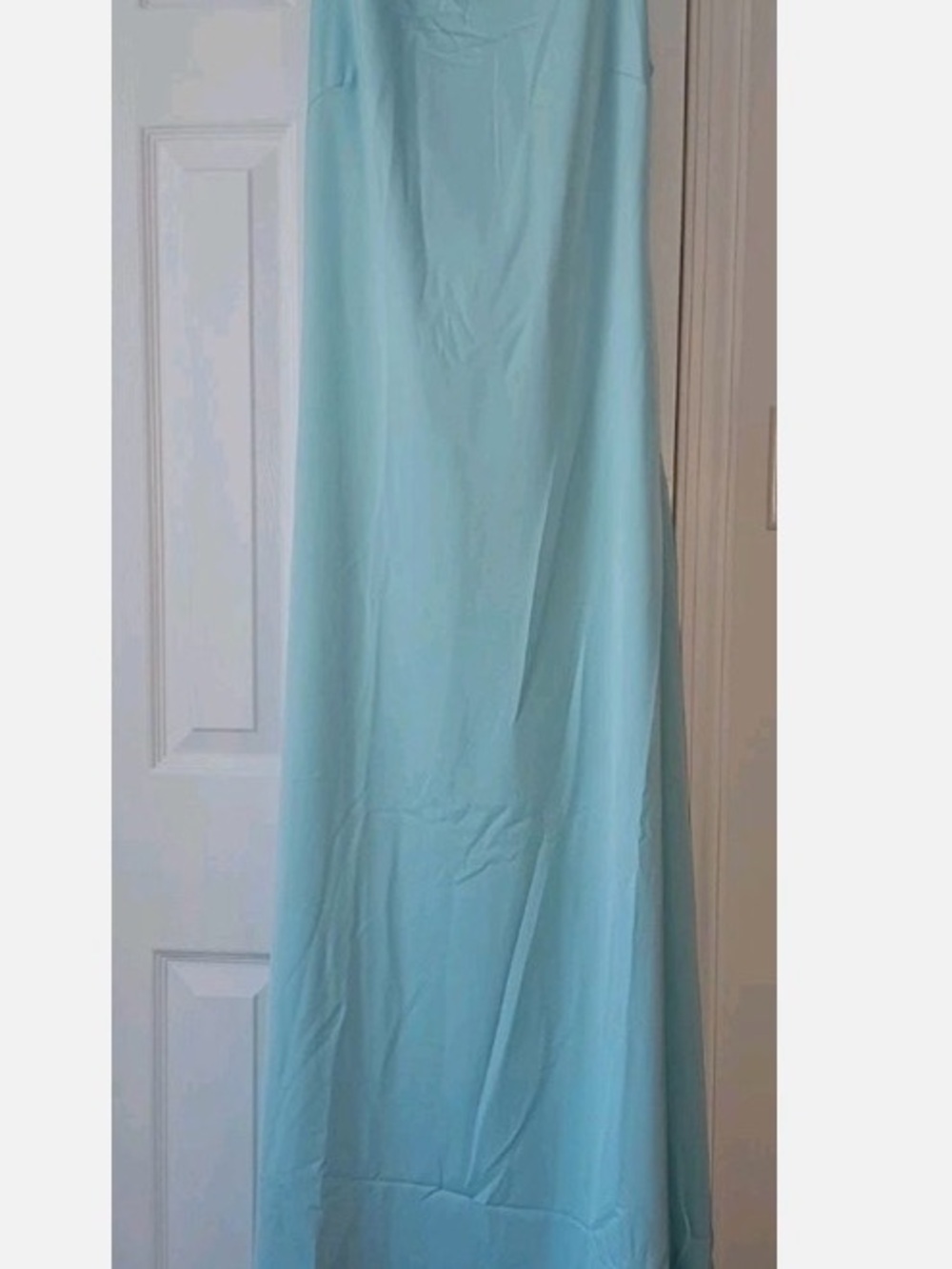 Classic Sheath Maxi Dress in Light Blue